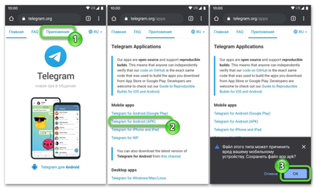 Программы для андроид в телеграмме