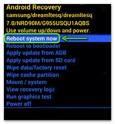 Перезагрузка устройства Samsung в Recovery Mode