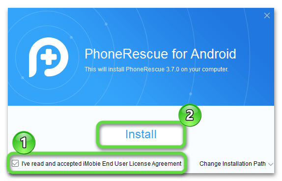 Установка PhoneRescue for Android на ПК