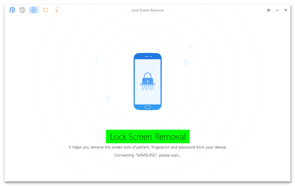 Завершение разблокировки экрана в PhoneRescue for Android