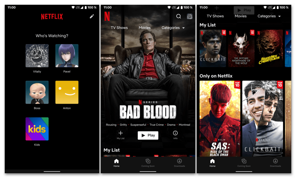 Приложение для просмотра фильмов на Андроид Netflix